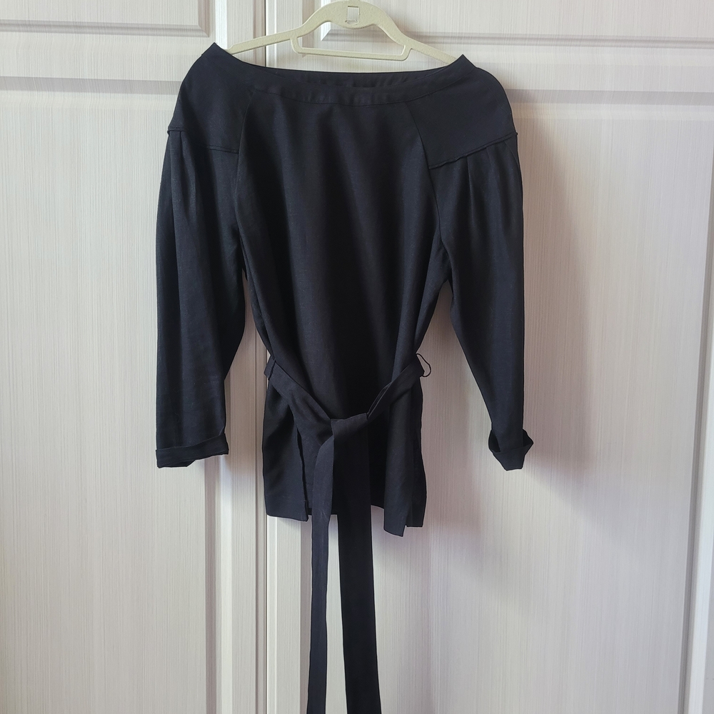 Banana Republic Black Linen Blend Top